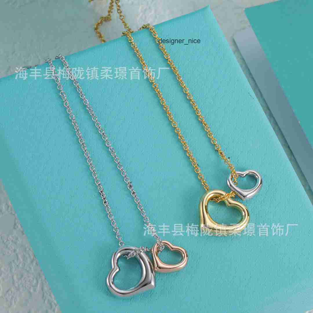 designer pendant necklaces luxury jewelry for men women gold silver woman high version fashion creative heart hollow necklac tiffamy tiffanies and tiffanyx co MTN4