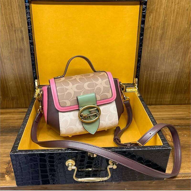 New minimalist and fashionable small handbag, contrasting color for women's bag, designer high-end sense carriage bag109