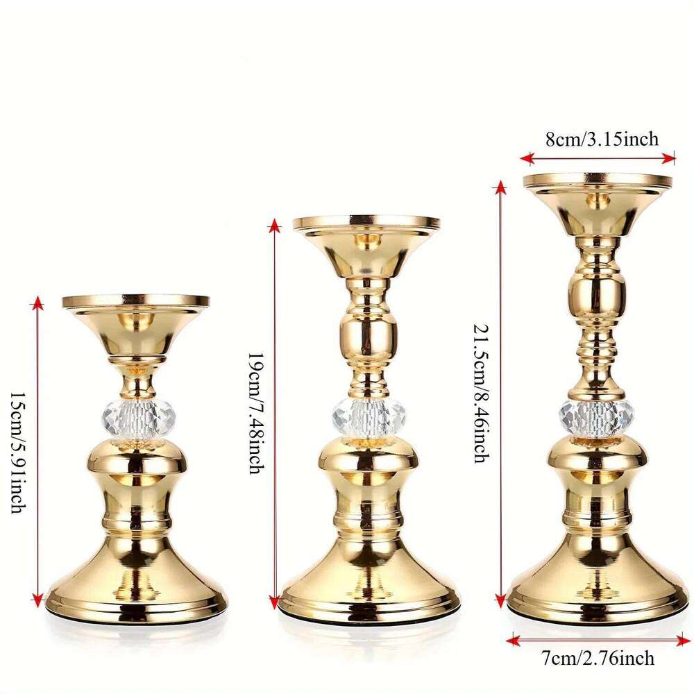 1pc Iron Roman ColumnVintage Metal Pillar Candlestick Holders Elegant Crystal Candle Stands Home Decoration Y260131