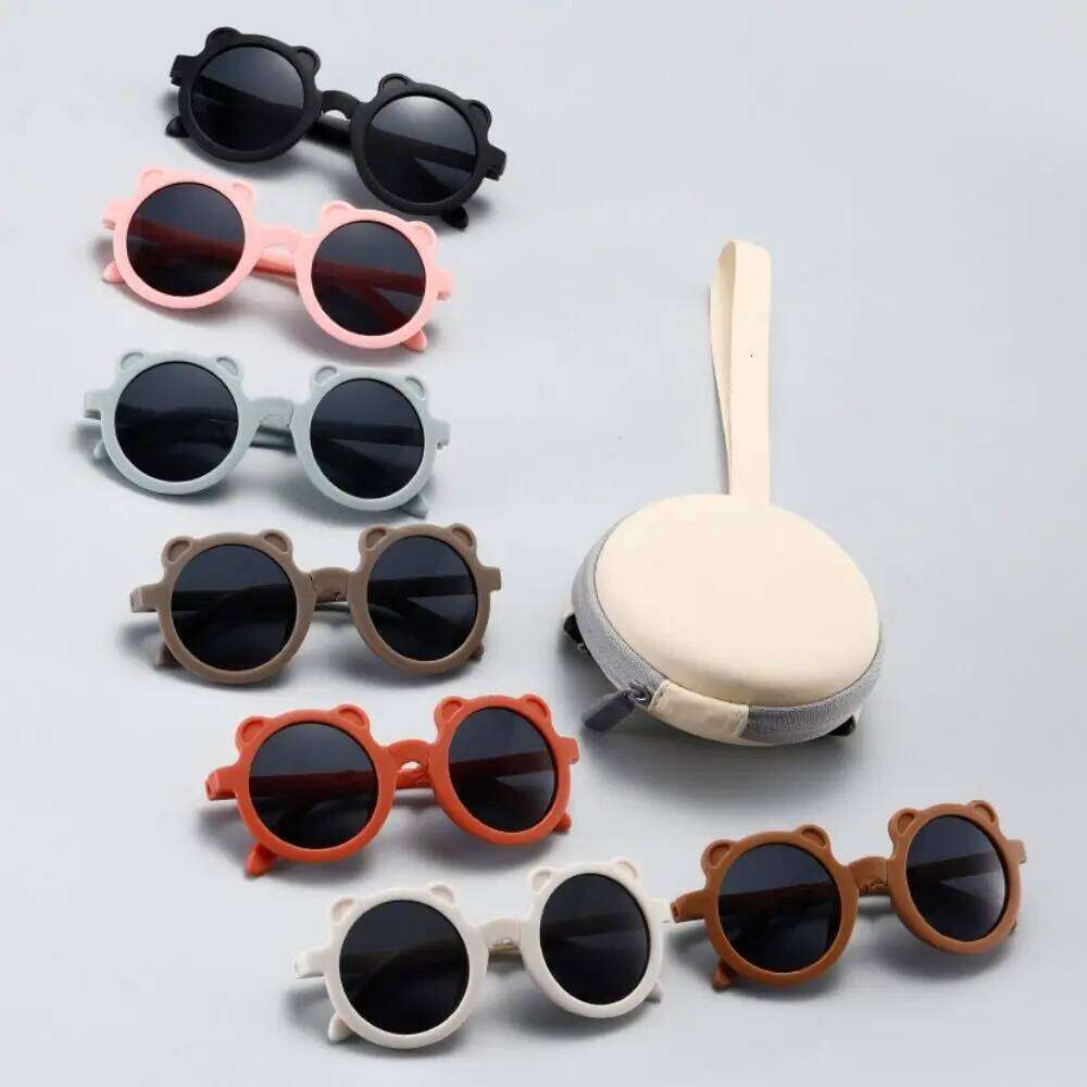 Cute Foldable Children's Sunglasses Protection Boys Girls Shades Bear Sun Glasses for Outdoor Play H260130