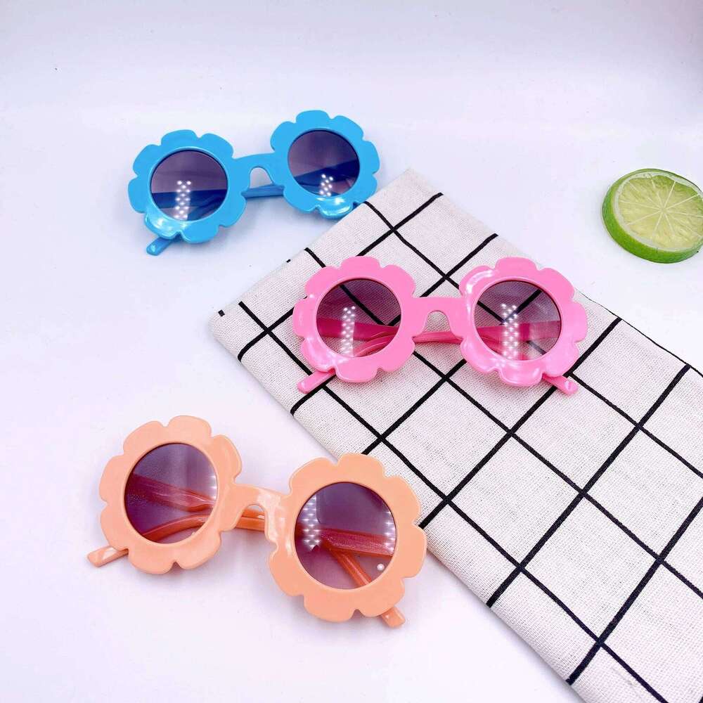 children's frame decorative glasses small flower lens baby fashion Korean plastic sunglasses H260130