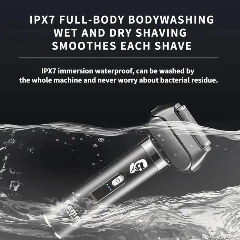 Fast Speed 4 Blade Beard Razor Electric Shavers Ipx7 Waterproof Usb Rechargeable Electric Shaver For Men No reviews yet 260126