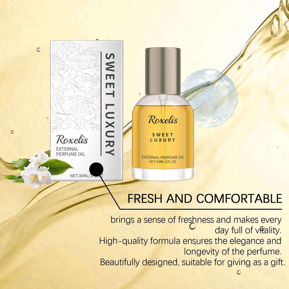 Roxelis 30ml Saffron Jasmine Sweet Luxury Floral Fragrance Natural Fresh Alcohol-Free Charm Scent Dating Glamour Perfume H260130