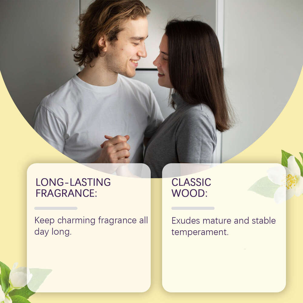 Roxelis Wooden Long-lasting Fragrance Elegant Fresh Natural Light High-end Business Portable Cologne Perfume S260131