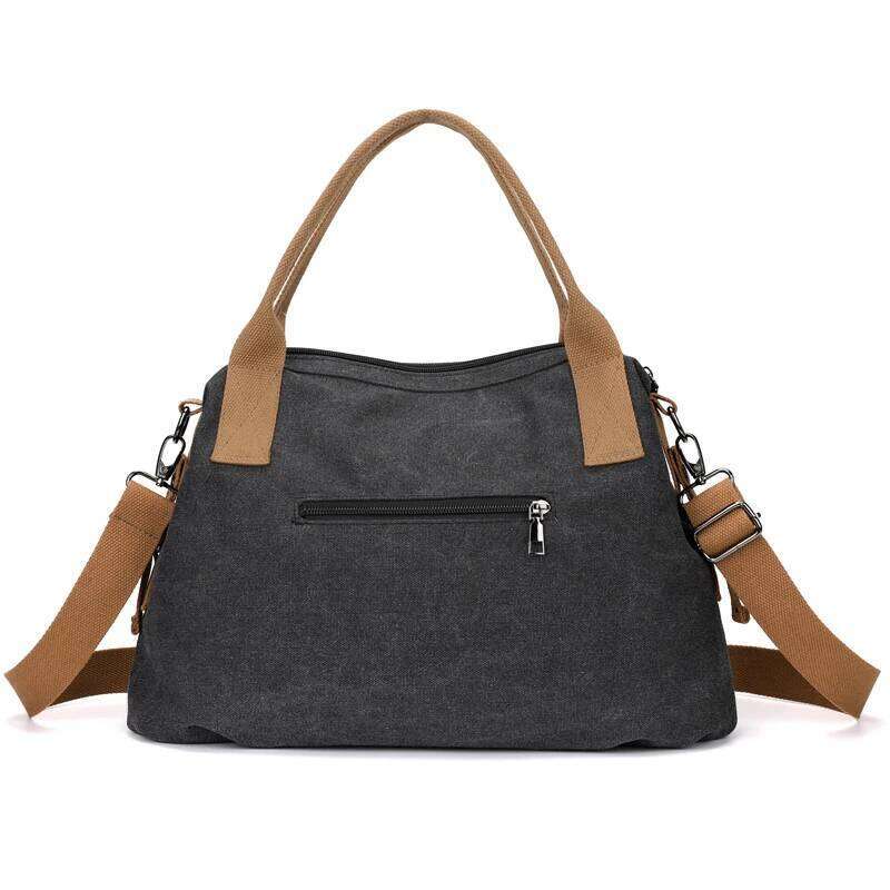 Large capacity crossbody women with a high-end sense of fashion; versatile shoulder canvas bag for ladies' commuting and