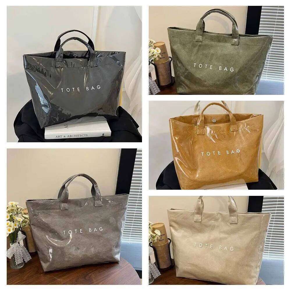 Storage Transparent Jelly Beach PVC Tote Bag Summer Shoulder Pouch Letter Prints Handbags Outdoor XJ260130