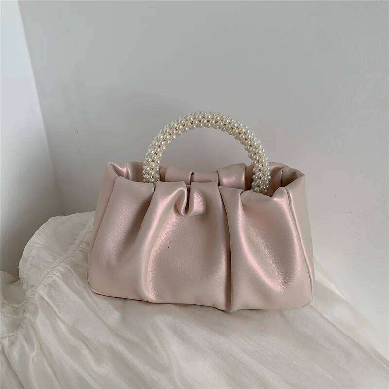 Fashion Pearl Handle Women Dinner Clutch Purse Handbags Luxury Design Ladies Square Shoulder Bags Female Small Messenger Bag