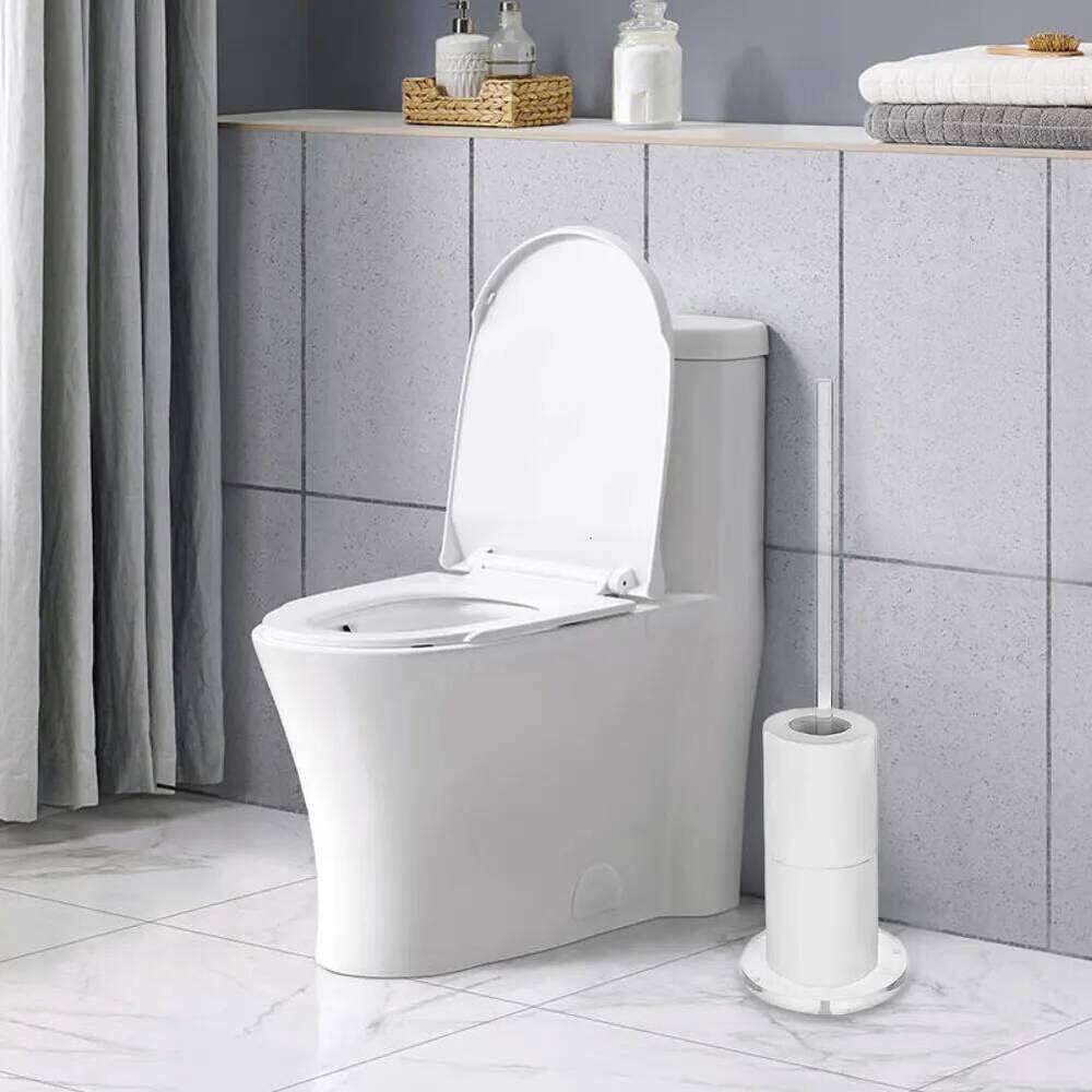 Freestanding Holder Vertical Paper Rack Modern Space Saving for Toilet Spare Rolls Storage 26W0131