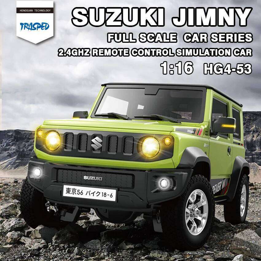 HG4-53 Pro Licensed SUZUKI JIMNY 1/16 Scale 2.4GRemote Control Car Simulation Light Sound Smoke Systerm Proportional RC Crawler Y260131