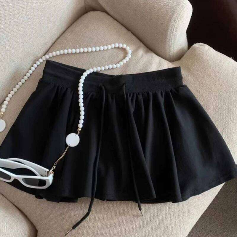 Ballet Style Drawstring Women's High Waist A-Line All-Match Casual Skirt Pants Culottes XJ260131