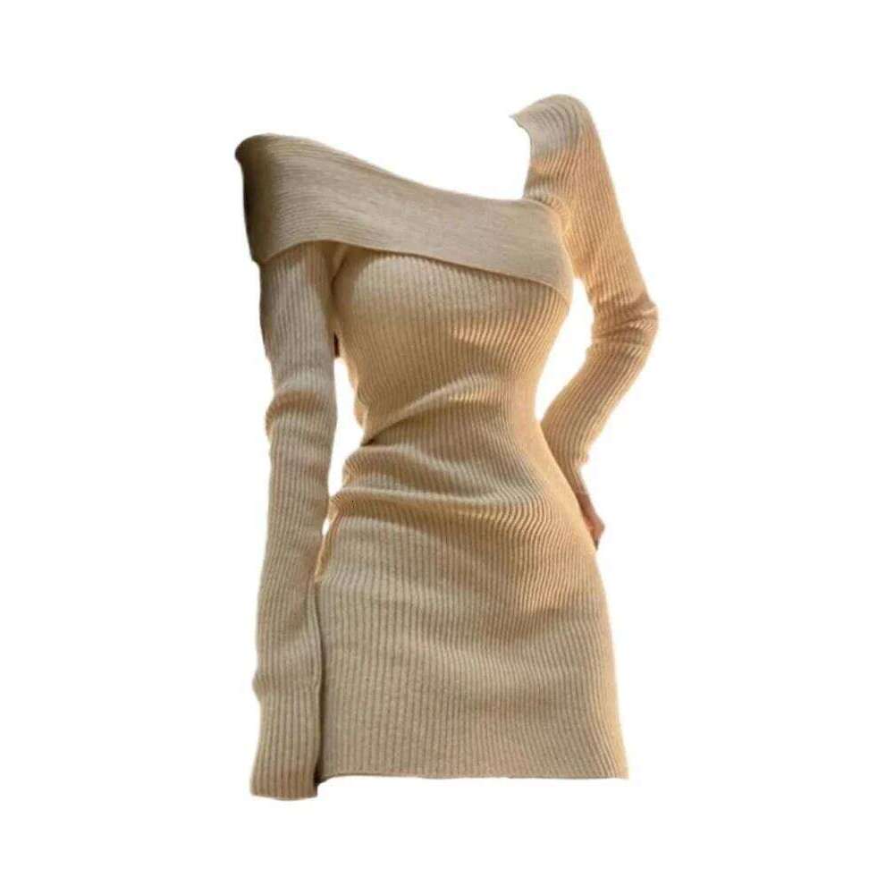 Summer Women Long Sleeve Slim Knitting Female Clothes Streetwear Vacation Casual Soft Sweet Sexy Korea Fashion Dress XJ260131