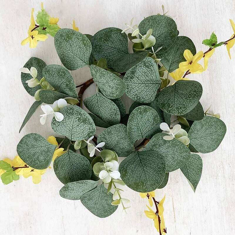 25cm Artificial Greenery For Candlestick Garlands Wreath Candle Rings Wedding Party Christmas Centerpiece Decor Y260131