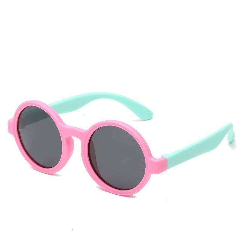 2023 New Cute Round Frame Children's Baby Safe Soft UV Resistant Sunglasses Trend Eyewear for Boys and Girls H260130