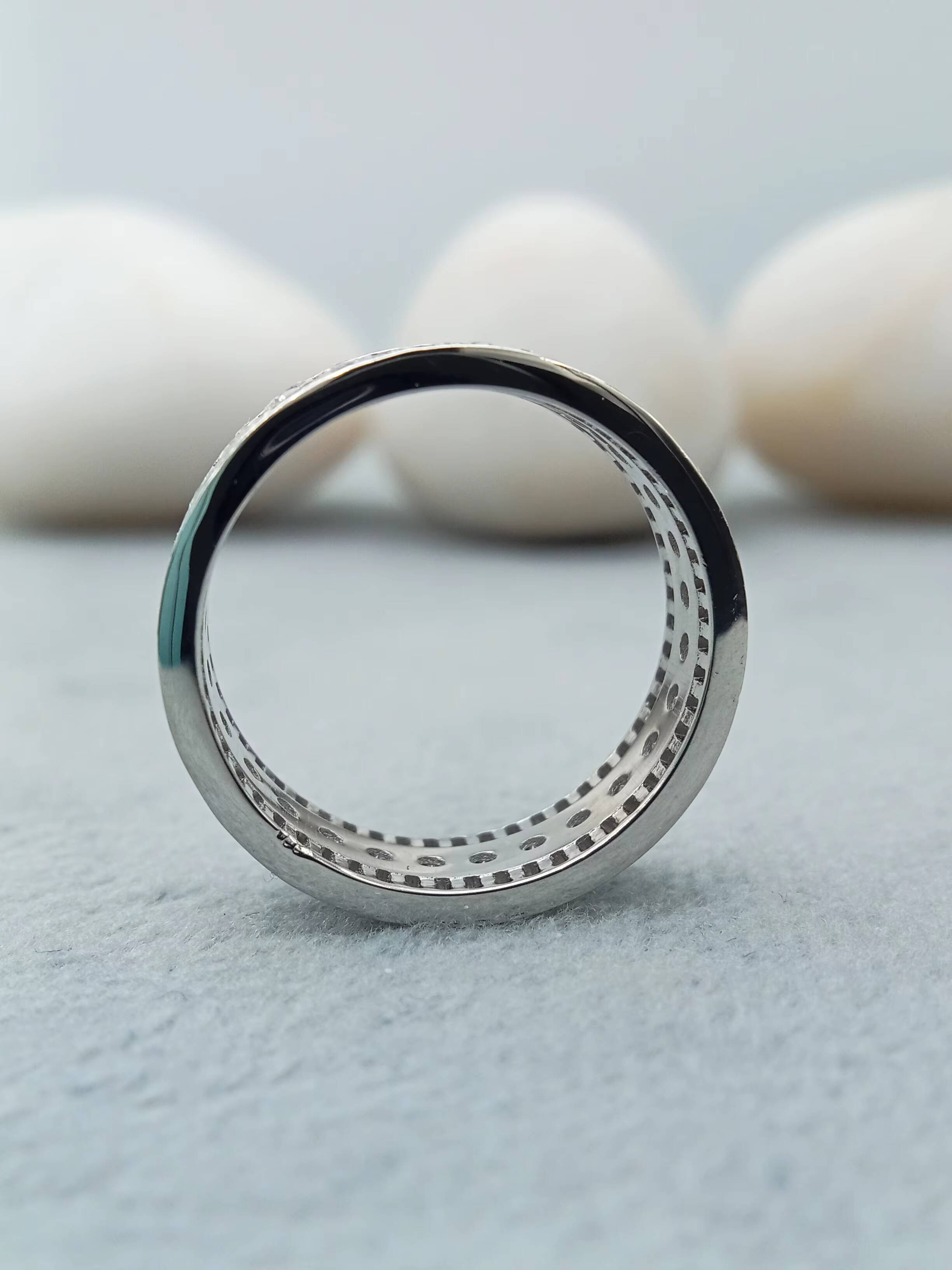 Fine 14K/18K Solid White Gold Brilliant Cut VVS Lab Grown Diamond Classic Solitaire Engagement Ring Eternity Wedding Band Gold