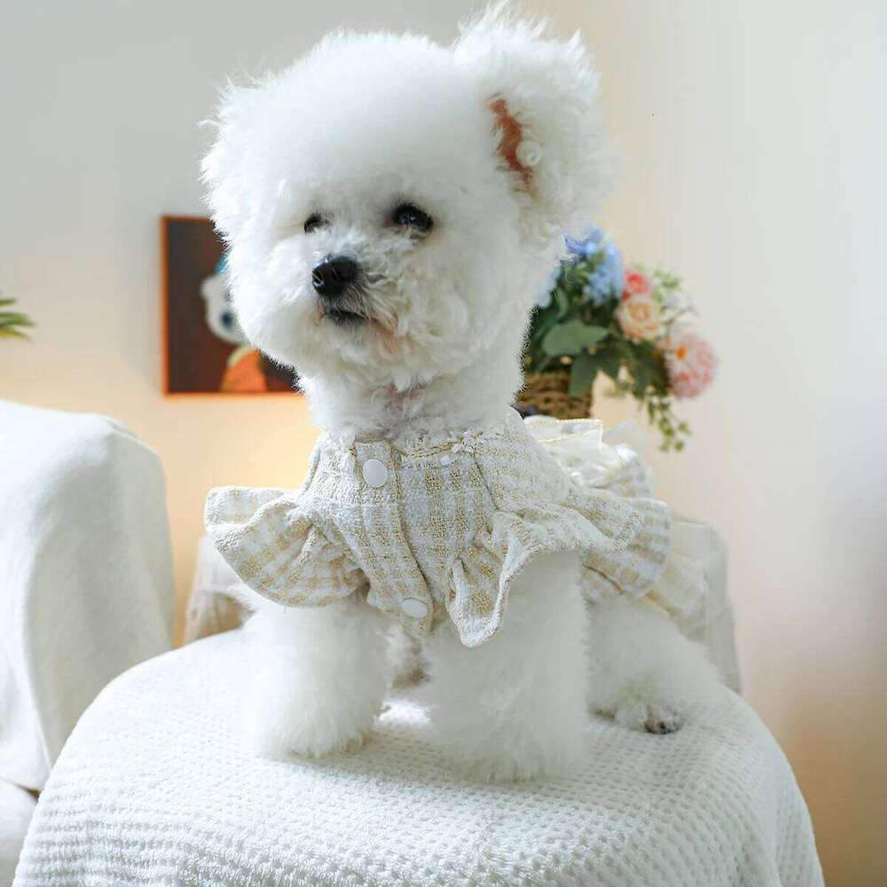 2024 New Winter Gabrielle Princess Dog Warm Wedding Dress For Small Dogs Yorkie H260129