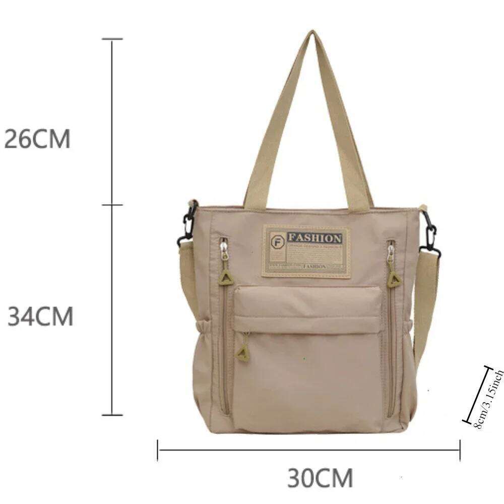 Newest Female Teens Students' Shoulder Bag Style Contrast Color Handbag Stylish Nylon Korean Crossbody Shopping Bags 2024