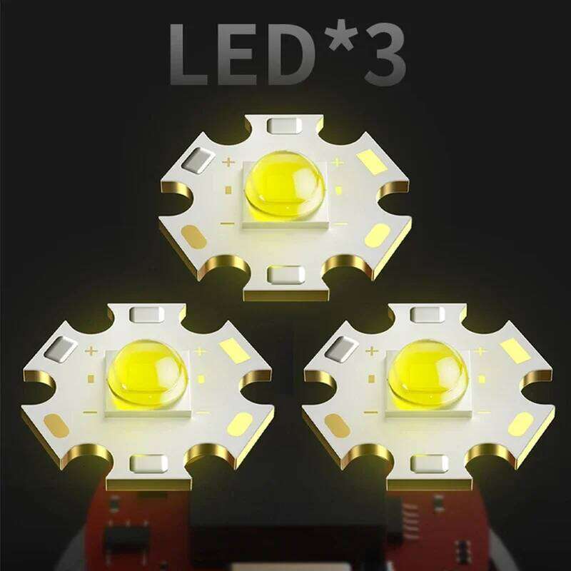 Super Bright 3*LED Flashlight 3 Lighting Modes USB Rechargeable Flashlights Portable Emergency Torch for Camping Hiking Fishing H260131