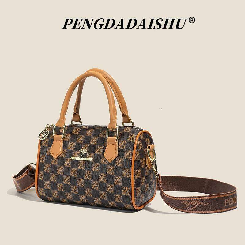 New vintage printed Boston handbag, trendy bags, versatile messenger bag