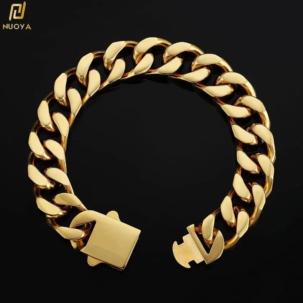 Hip Hop Jewelry Rapper Cuban Link Bracelet for Women Men Stainless Steel Cuban Bracelet Drop Free Laser 260126