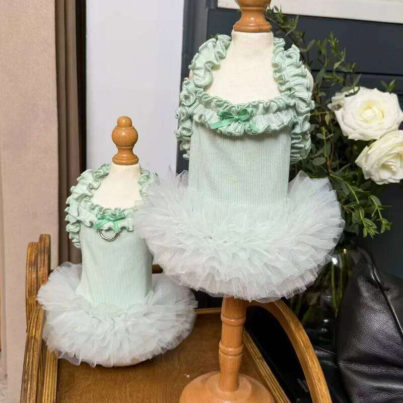 Mesh Suspender Puffy By Layer Tutu Teddy Skirt Pet Clothing Puppy Clothes for Small Dog H260129