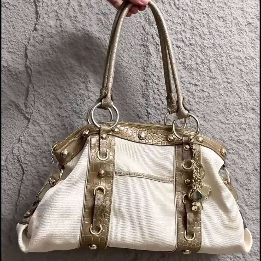 Hot Girl Retro High End Handbag Women Patchwork Large Capacity Shoulder Ladies Y2K Aesthetics Harajuku Underarm Tote Bag New H260131