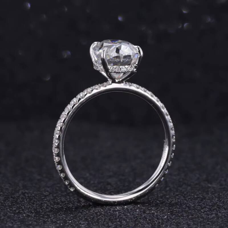 14K Gold Jewelry Oval Shape Moissanite Y Diamante Engagement Rings