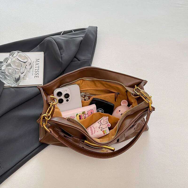 Famous Designer PU Leather Women's Messenger Luxury Brand Elegant Classic Vintage Commuter Shoulder Bag High-end Bag XJ260130