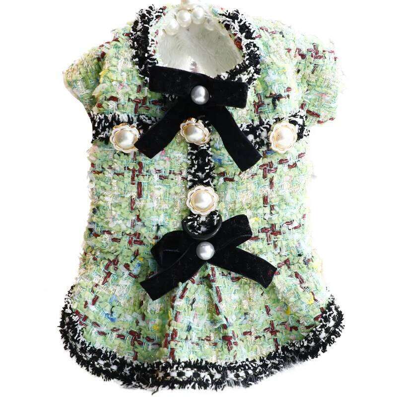 Autumn & Winter Green Classic Princess Dress Dogs Small Dogparty Clothing For Teddy, Bichon Frise, Schnauzer H260130