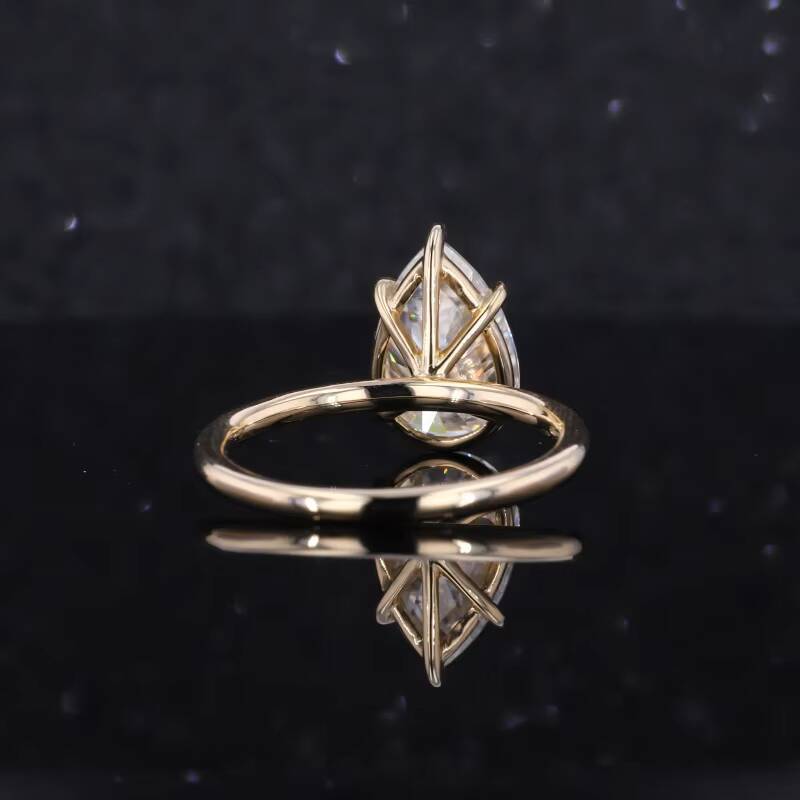 Starsgem Customize Pear Cut Wedding Ring Moissanite Diamond Pear Moissanite Ring