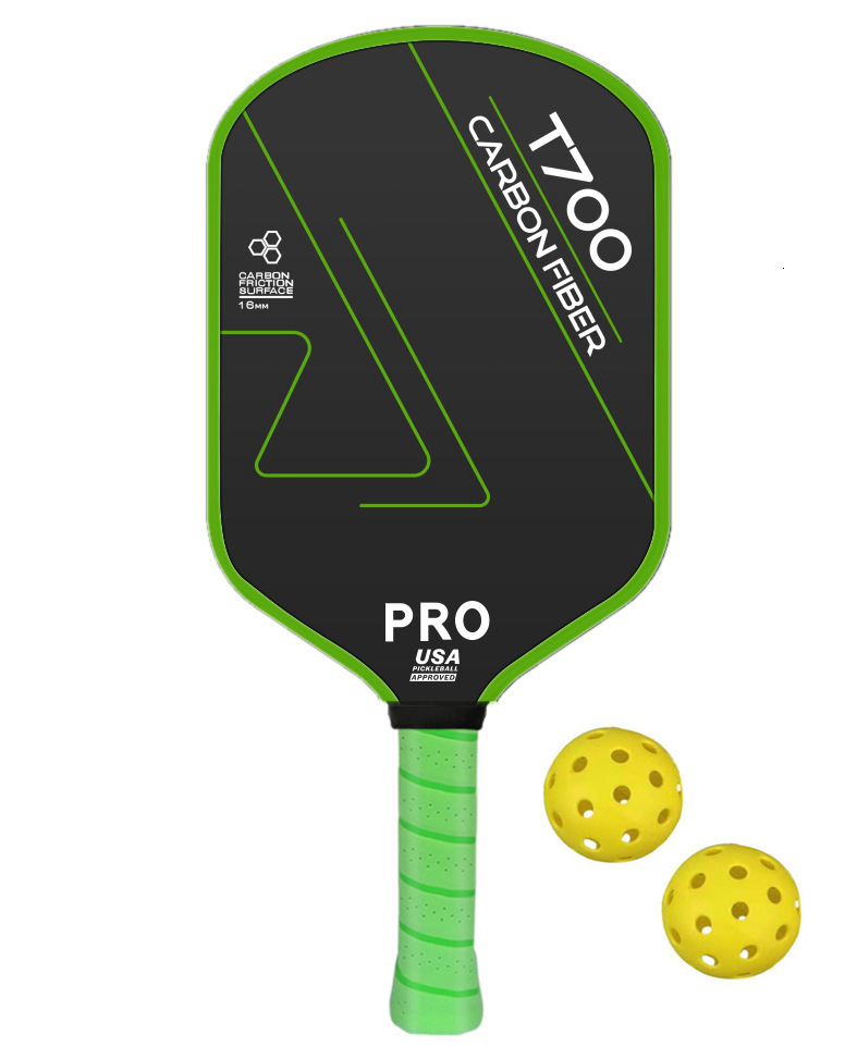 T700 Textured Matte Carbon Fiber Pickleball Racket Integrated Blade Offensive Same Model 16mm Thick Professional Competition In Stock