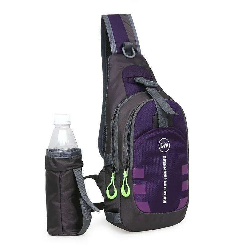 Casual Crossbody Unisex Outdoor Water Bottle Shoulder Multi-functional Travel Waist Fashion Men's Chest Bag Ox