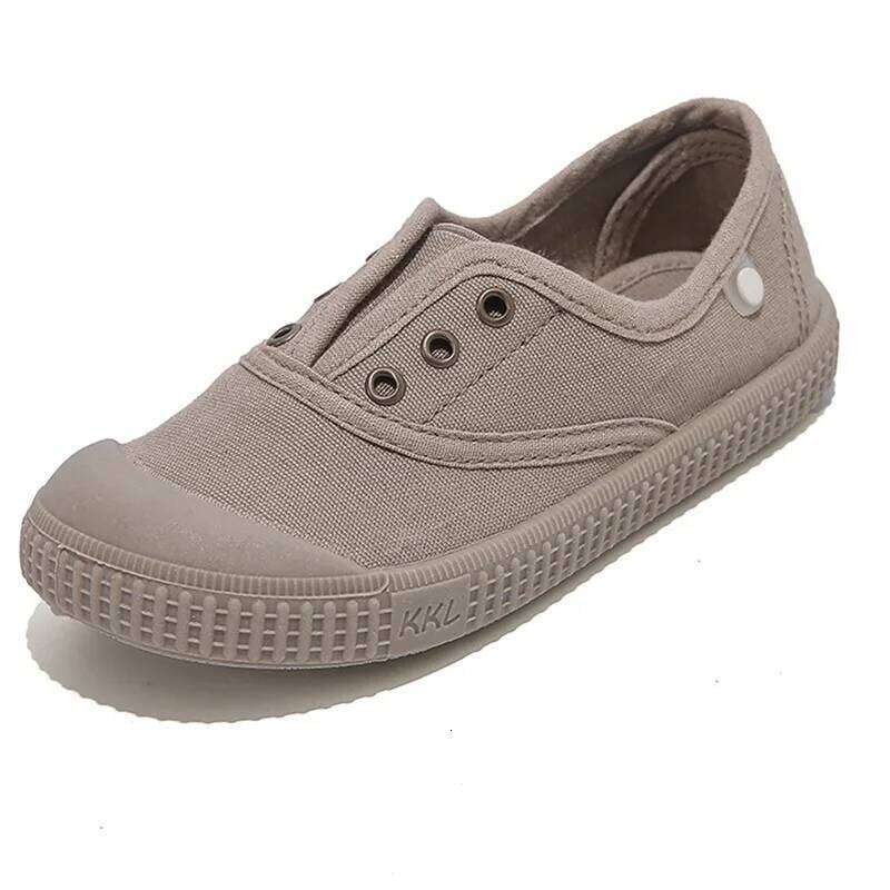 Children Spring Autumn Casual Canvas Boy Fashion Soft Soled Toddler Girl RoundToes Solid Colors Breathable Kid Shoes Y260128