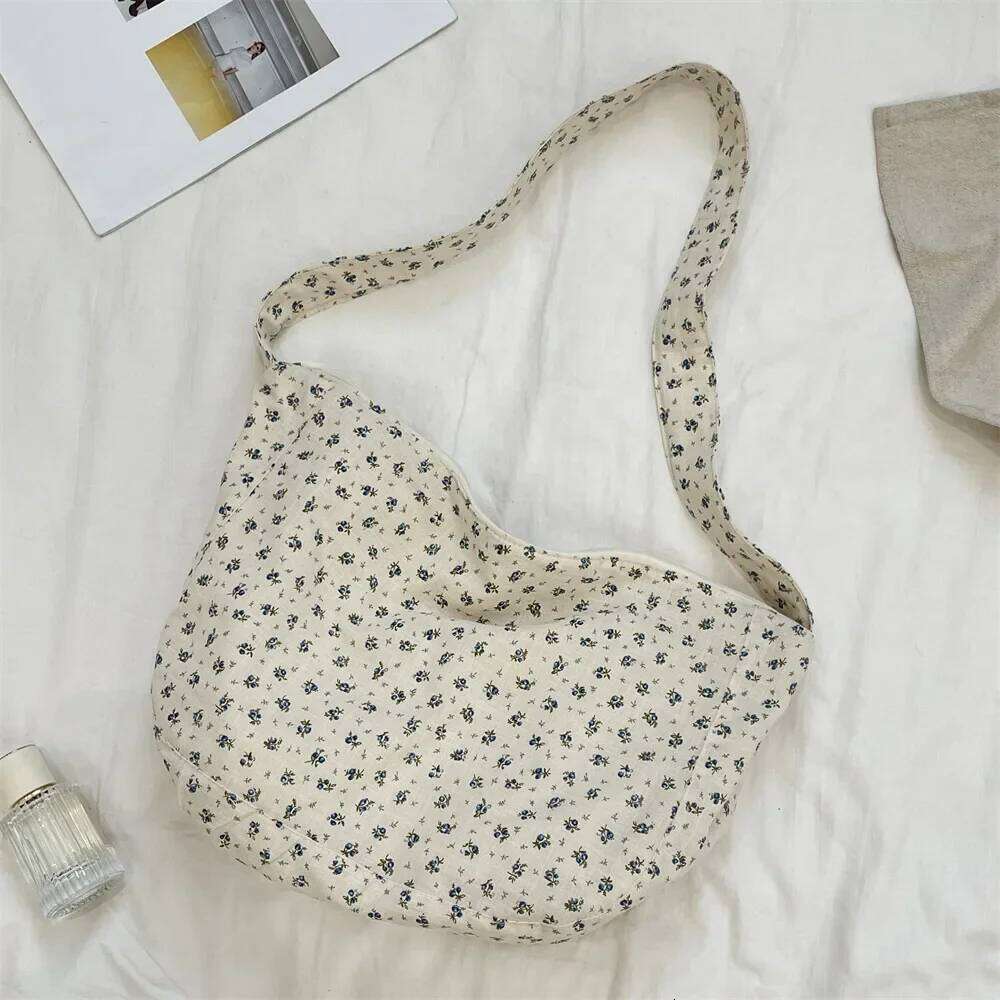 Floral Canvas Casual Women Crossbody Bag2025 New in Large Female Shoulder Bag Fashion High Quality Lady Handbag Print Messenger