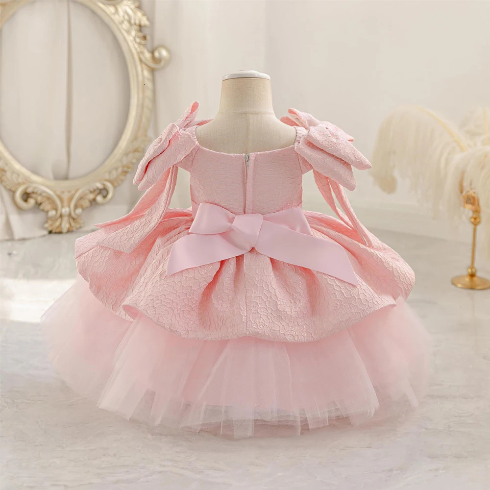 Ceremony 1st Princess Tutu Dress For Baby Girl Clothes Off Shoulder Party Dresses Elegant Girls Birthday Baptism Clothing 260124
