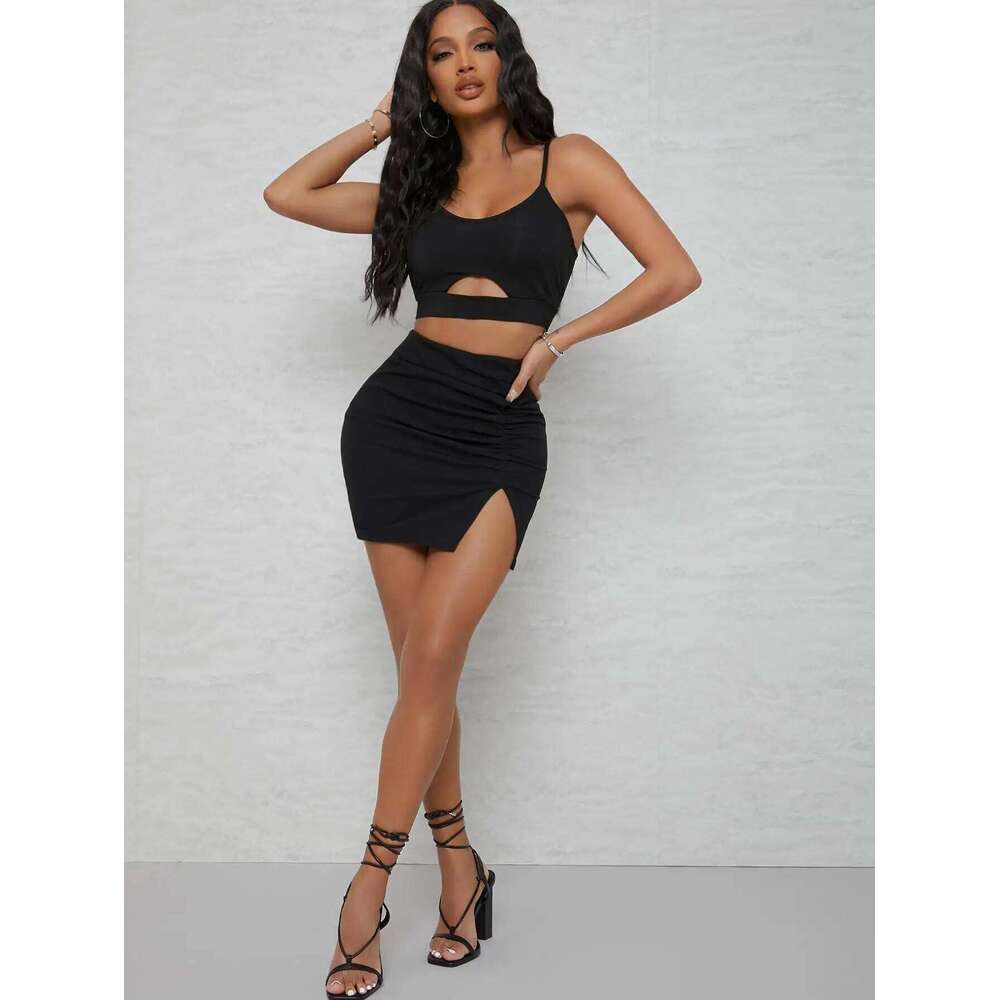 Lady's black elegant and sexy daily casual half-length skirt XJ260131