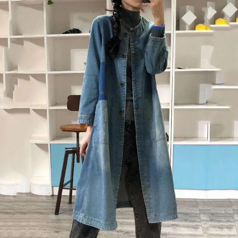 Women Denim Jacket 2025 Spring Autumn Loose Comfortable Casual Lady Cowboy Coat Retro Temperament Female Windbreaker Outerwear 260120