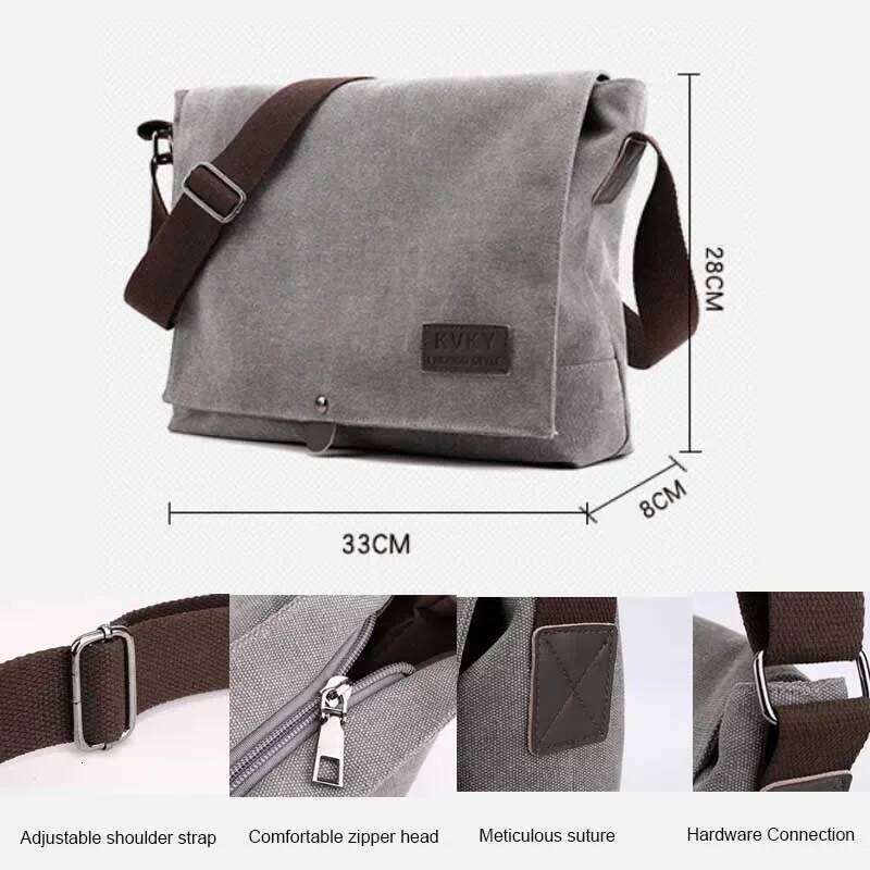 Fashion Cross Body New Men Canvas Crossbody Shoulder Messenger Bags Man Casual Solid Multi Function Portable Male Bag