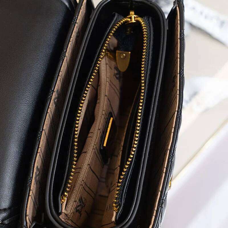 Women's genuine diamond grid handbag, women's 2023 new autumn/winter high-end designer crossbody shoulder bag