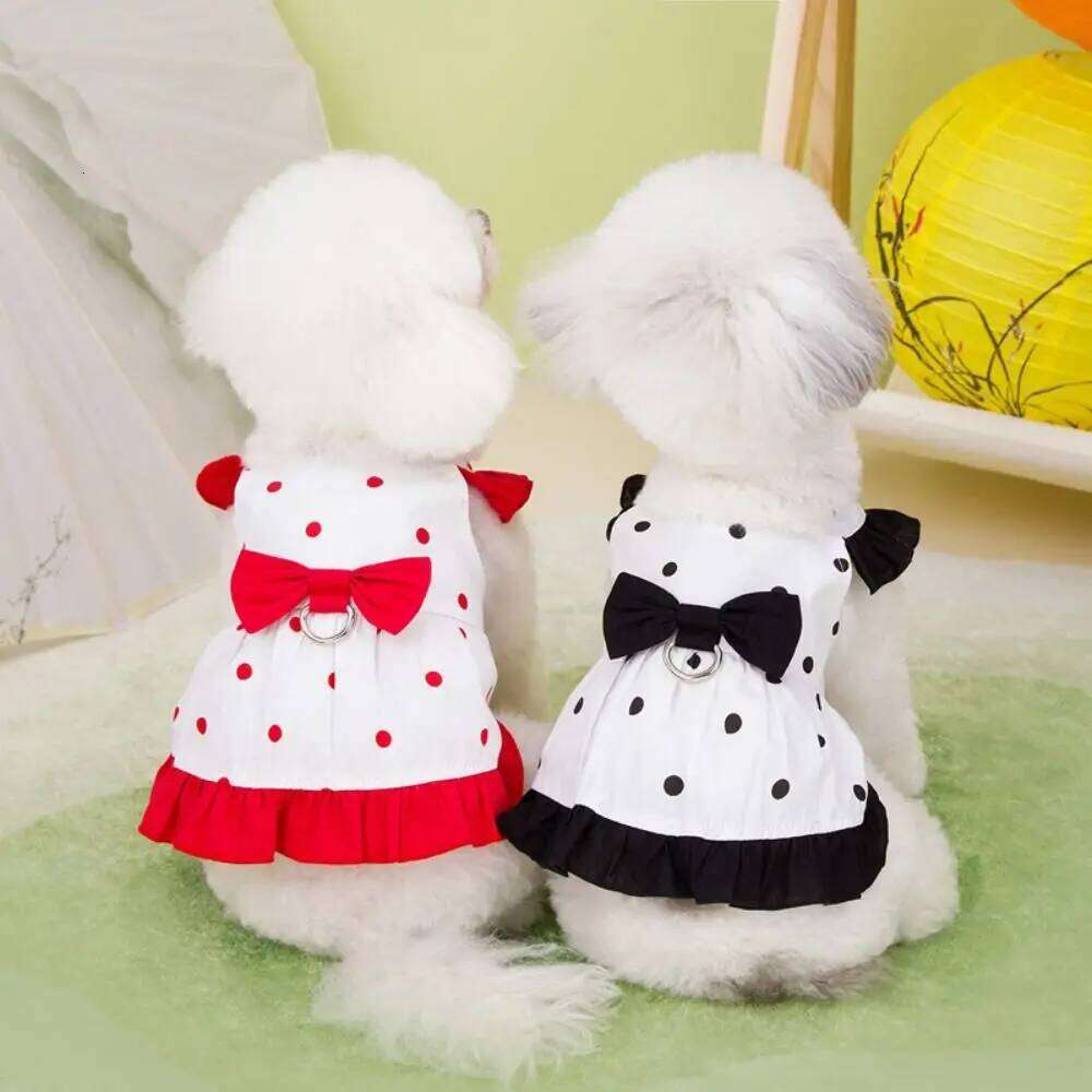 Chest Strap Cute Dog Princess Dress Soft Breathable Pet Skirt Thin Design Cat Vest Harness Poodle Chihuahua H260130