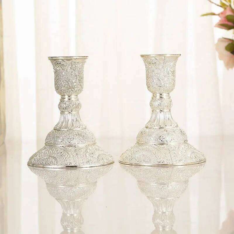 1/3/5 European Light Luxury Home Table Candlelight Dinner Wedding Shooting Decoration Craft Gifts Candle Holders Y260131