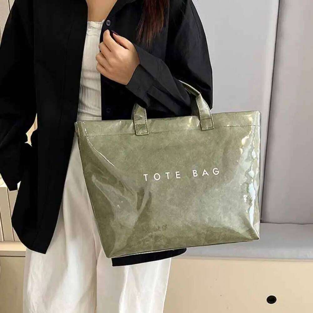 Storage Transparent Jelly Beach PVC Tote Bag Summer Shoulder Pouch Letter Prints Handbags Outdoor XJ260130