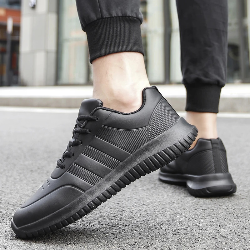 Chef shoes four season soft-sole anti-slip oil-proof waterproof portable kitchen work shoes fashion plus size casual mens shoes 260126