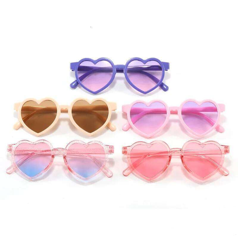 Trendy Heart-Shaped UV400 Kids Sunglasses, Candy Color Children Shades for Baby Eyewear Toddler Boys & Girls Sun Glasses H260130