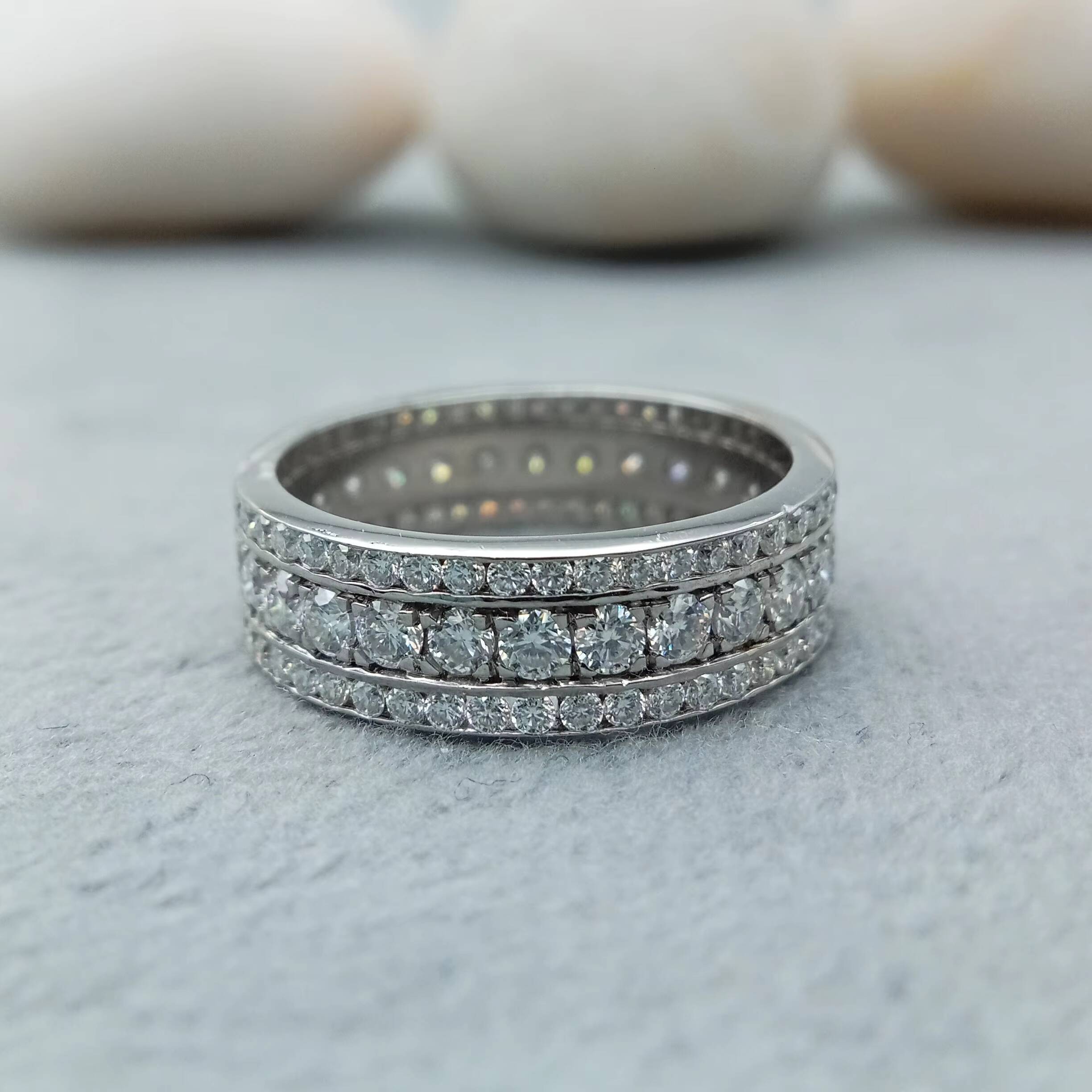 Fine 14K/18K Solid White Gold Brilliant Cut VVS Lab Grown Diamond Classic Solitaire Engagement Ring Eternity Wedding Band Gold