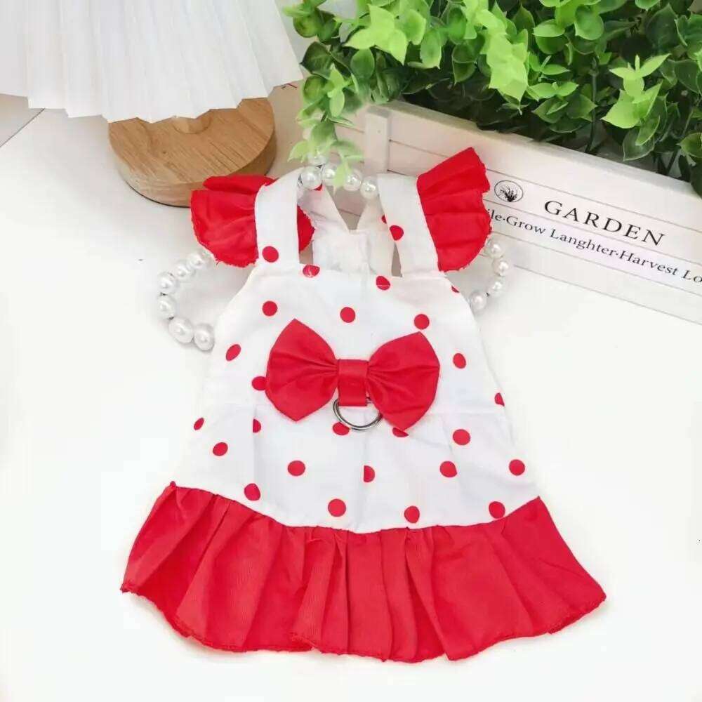 Chest Strap Cute Dog Princess Dress Soft Breathable Pet Skirt Thin Design Cat Vest Harness Poodle Chihuahua H260130