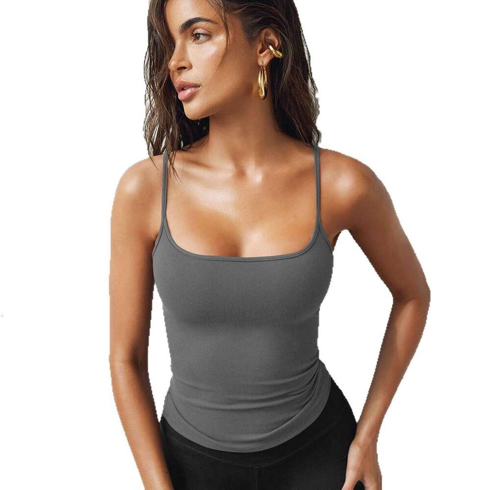European and American Style Summer Hot Girl Base Inner Wear Slim Fit Camisole Y2K Tight Short Top for Women