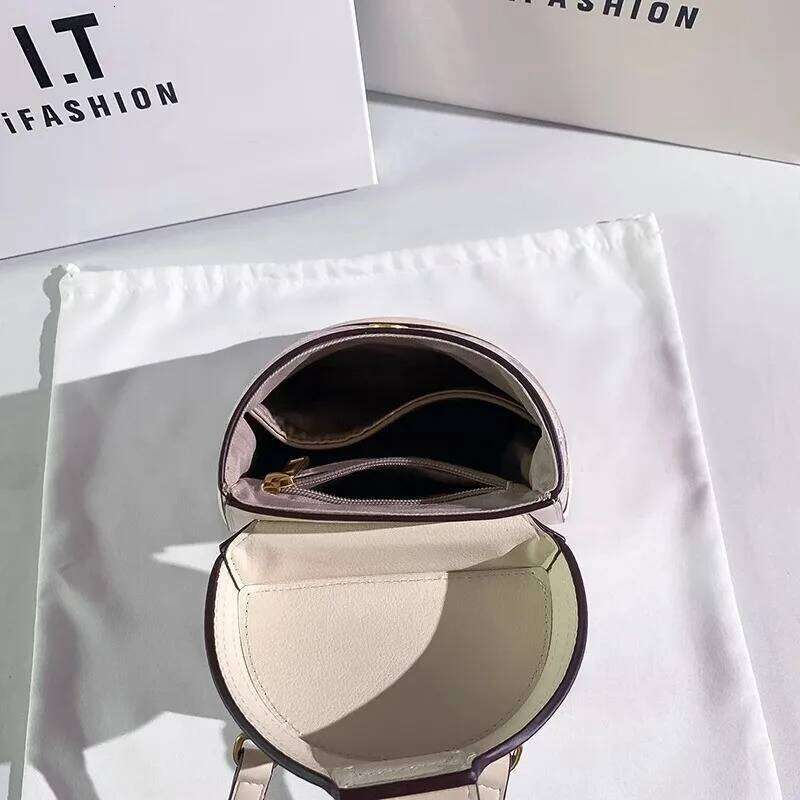 Women's handbag high-end designer single shoulder crossbody 2024 new light luxury contrasting color bucket bag