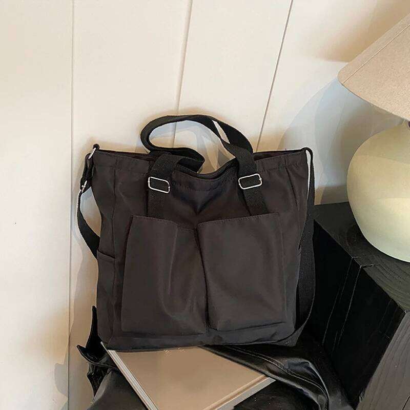 Women's Bag Shopper Simple Fashion Zipper Handbags Nylon Waterproof Solid Color Crossbody Large Capacity Tote Shoulder Bags XJ260130