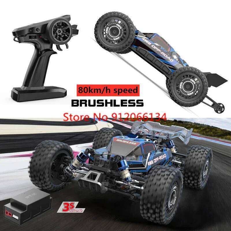 80KM/H With Brushless Racing 2.4G 4WD Electric High Speed Off-Road Climbing RC Drift Car Waterproof Truck add 3S Battery Y260131