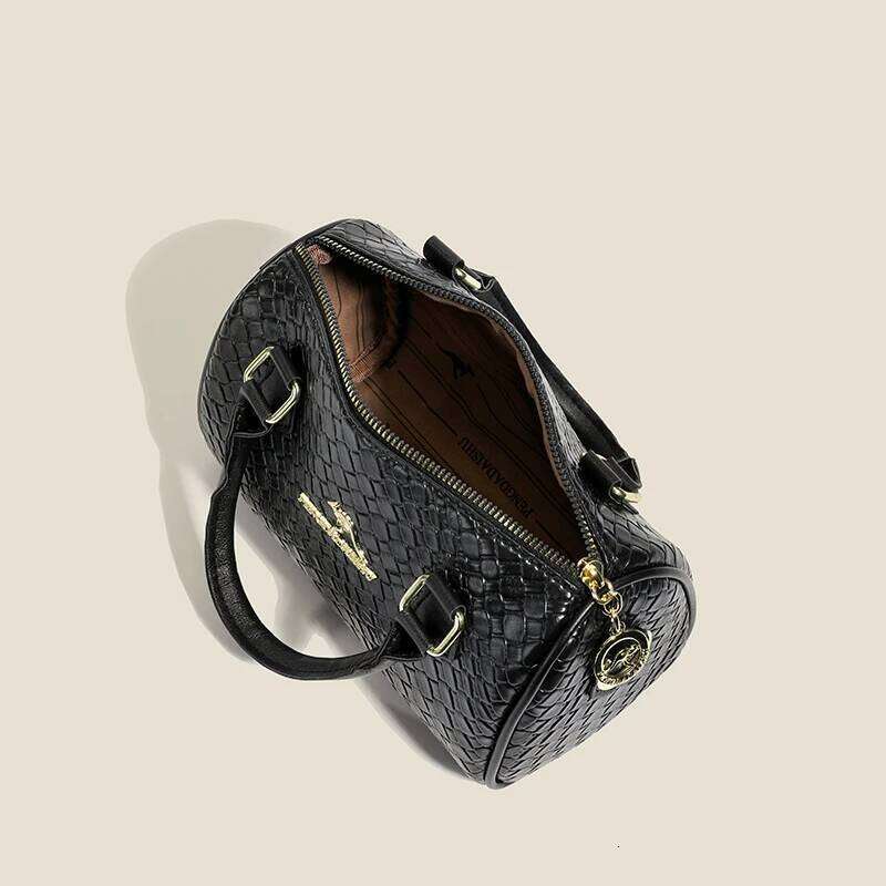 New PU women's autumn and winter high-end cross-border niche Boston with simple print, single shoulder bag